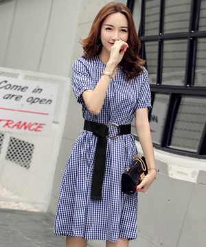Đầm sọc Vinabrands D6068VN-VN275