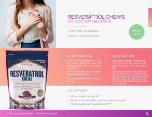 Resveratrol Chews 30 viên - Viên Kẹo Nhai Đẩy Lùi Lão Hóa