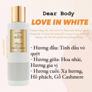 XỊT THƠM TOÀN THÂN DÀNH CHO NỮ - DEAR BODY FRAGRANCE MIST 270ml - LOVE IN WHITE