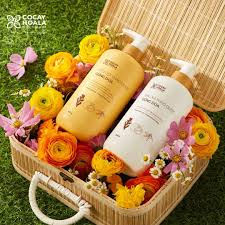 Dầu Gội Thảo Dược Hữu Cơ Gừng Dừa Cỏ Cây Hoa Lá 650g Sạch Gàu Ngứa