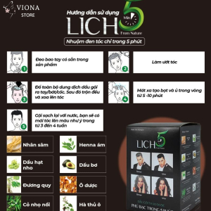 Dầu gội phủ bạc màu Nâu Lich5 Nhuộm tóc bạc màu nâu thảo dược không ngứa rát da đầu Cỏ Cây HOA  LÁ