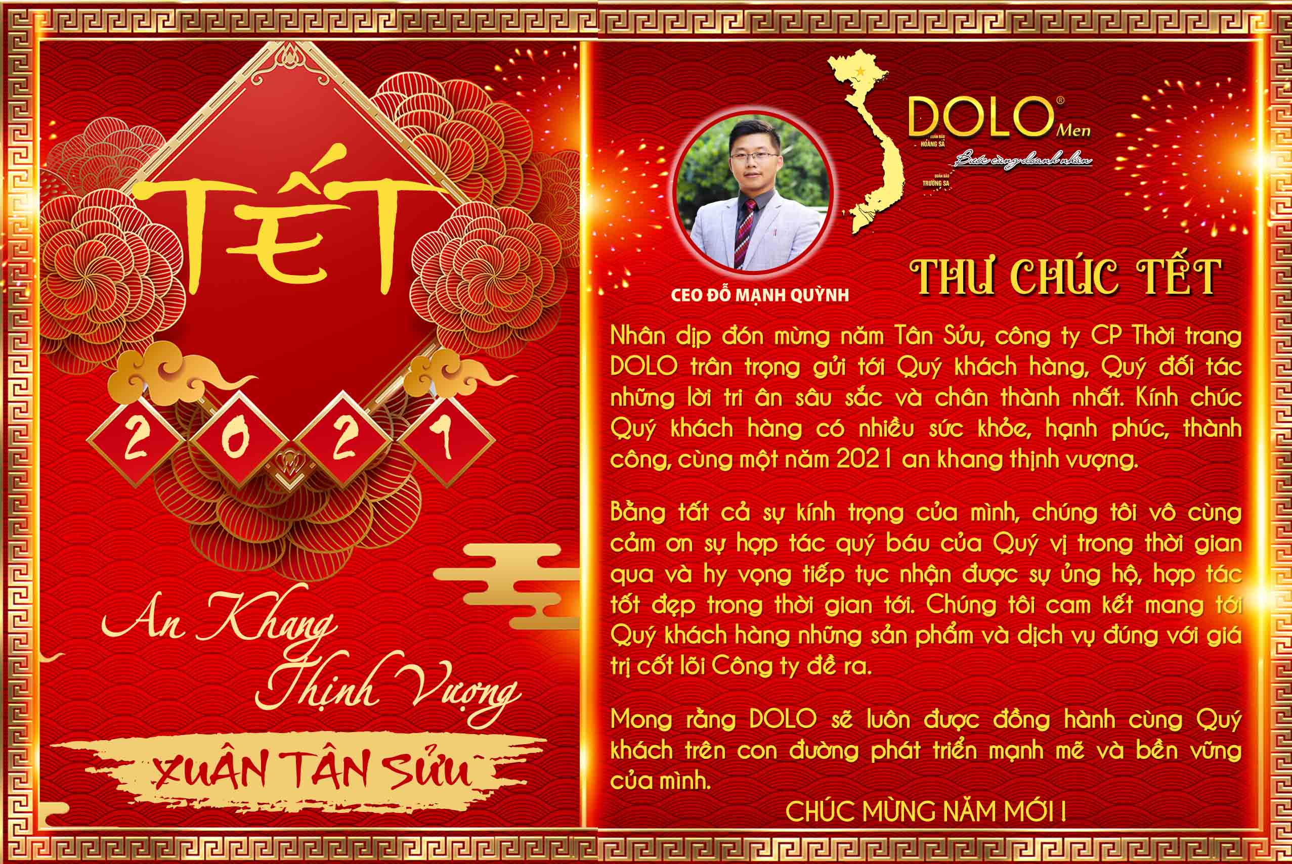 CEO DOLOMEN GỬI THƯ CHÚC TẾT TÂN SỬU 2021