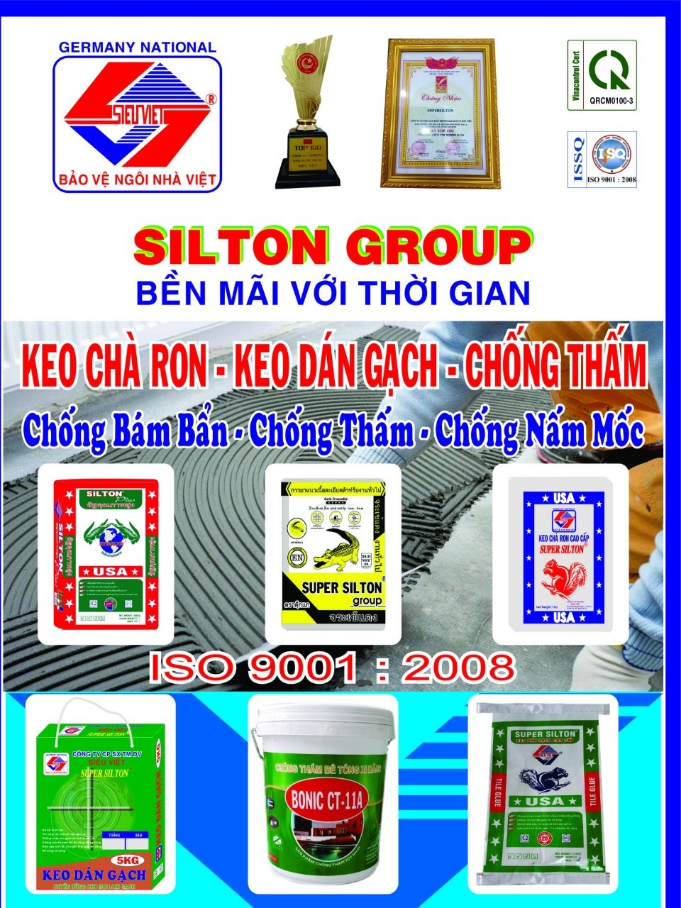 KEO CHÀ RON - KEO DÁNG GẠCH SILTON- CHỐNG THẤM CT-11A