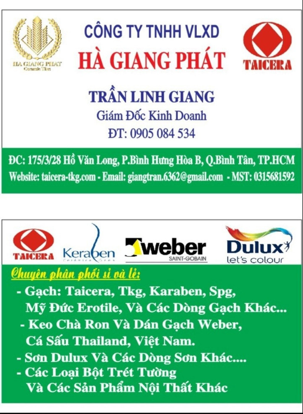 ĐẠI LÝ GẠCH ỐP LÁT HÀ GIANG PHÁT TẠI TP HỒ CHÍ MINH