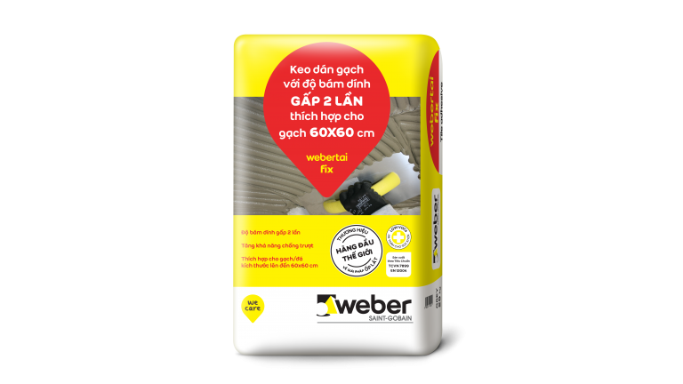 Keo dán gạch Weber tai.fix xám