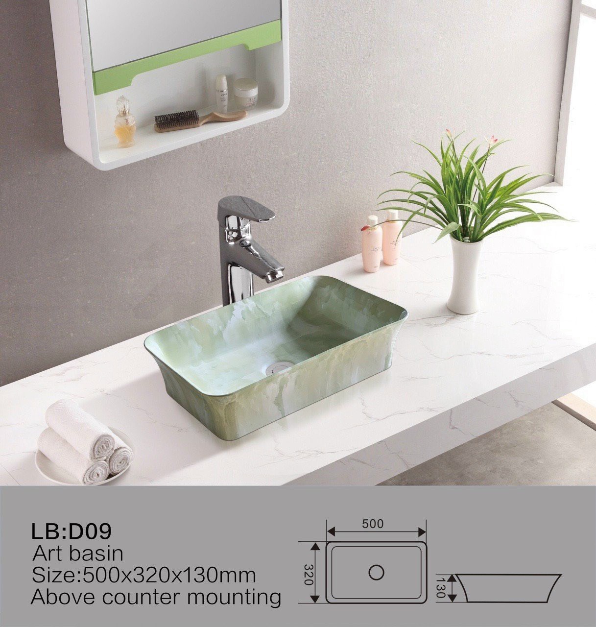 LAVABO ĐỂ BÀN CAO CẤP VRLB 2029