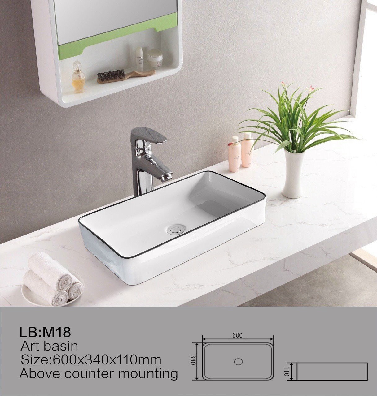 LAVABO ĐỂ BÀN CAO CẤP VRLB 2021