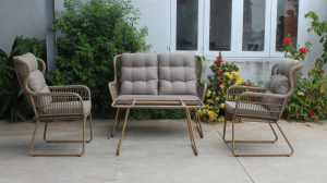 Wholesale price Vietnam manufacture modern wicker rattan garden sofa set