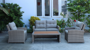 Wicker rattan garden sofa set Vietnam manufacture