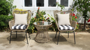 Rattan Conversation Seat Couch Sofa Chair Set For Garden Patio Bistro Balcony