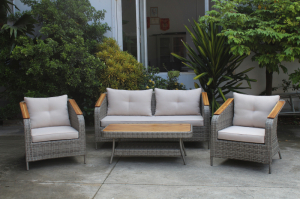 Steel Frame Garden Outdoor Rope Sofa Set