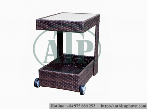 Best Price Flexible Two Wheel Wine Drinks Ice Wine Trolley Provided by Vietnam