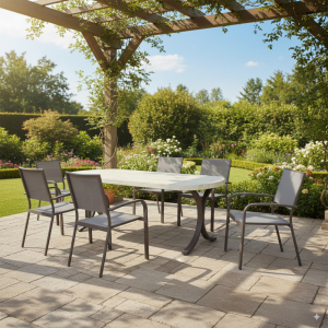 The perfect blend of elegant Polycement and durable galvanized steel