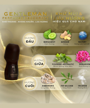 Lăn khử mùi nước hoa Mine - Gentleman Deodorant Perfume 50ml/ thanh