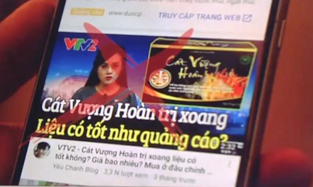 Quảng cáo TPCN Cát Vượng Hoàn mạo danh VTV lừa dối người tiêu dùng