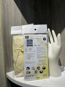 Túi 10 chiếc Găng tay cao su y tế Latex có bột