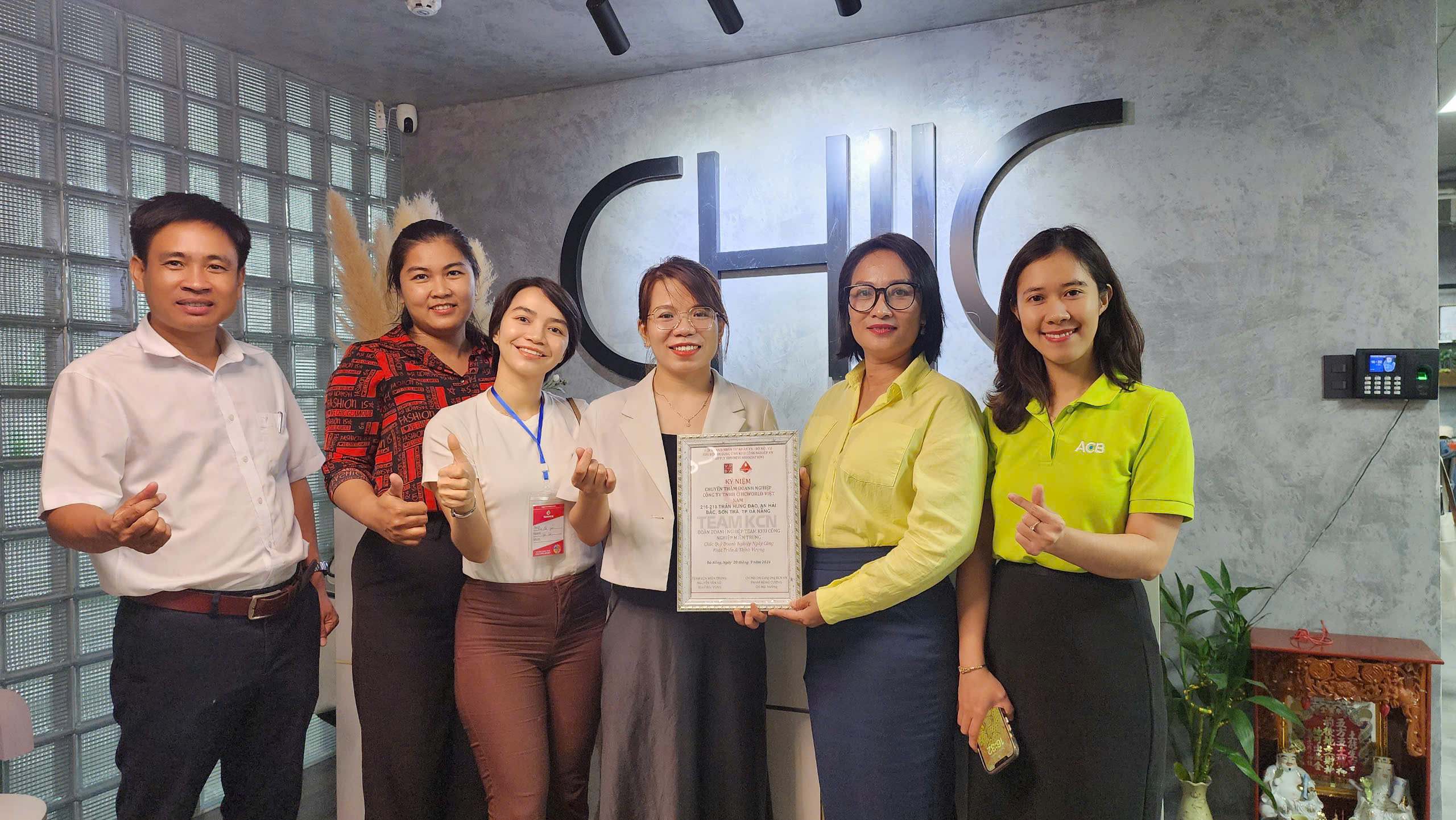 TEAM KHU CÔNG NGHIỆP MIỀN TRUNG THĂM CHICCWORLD VIỆT NAM