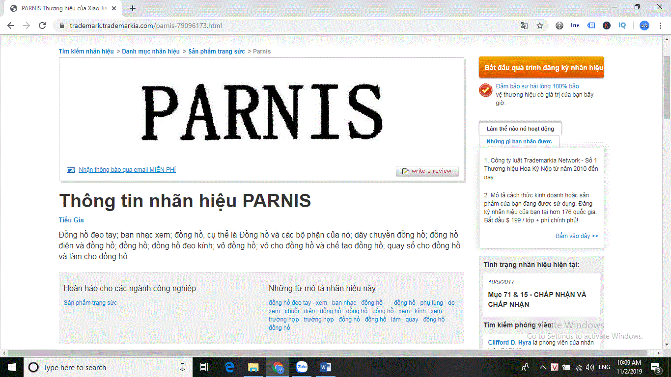 Thông tin nguồn gốc xuất xứ đồng hồ Parnis