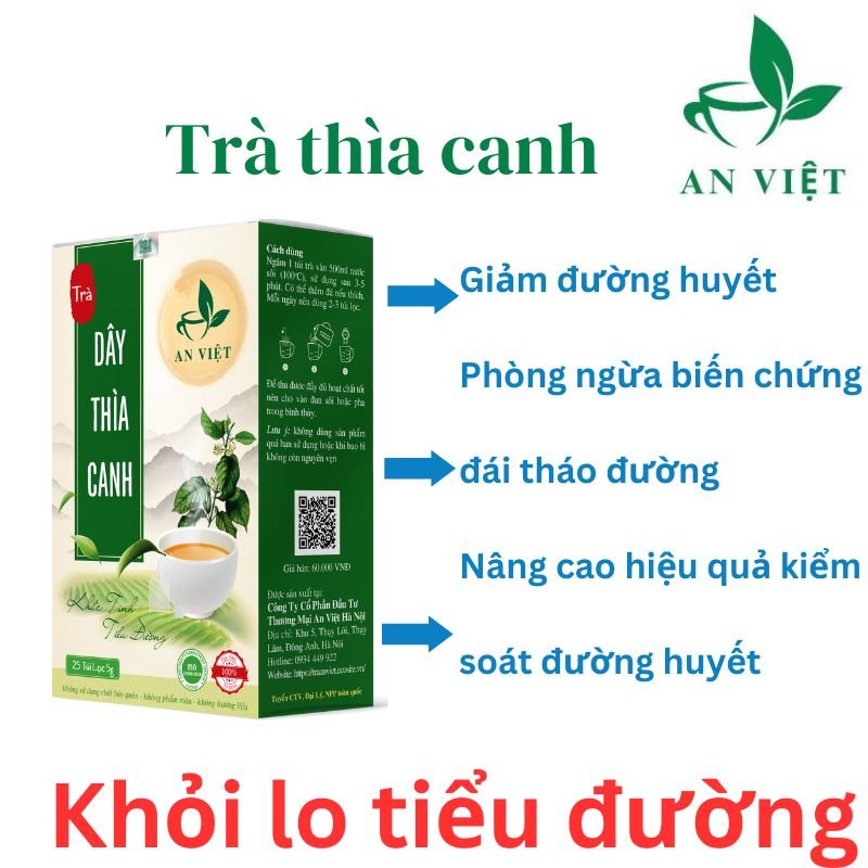 Trà Thìa Canh An Việt 25 túi lọc 5 gam