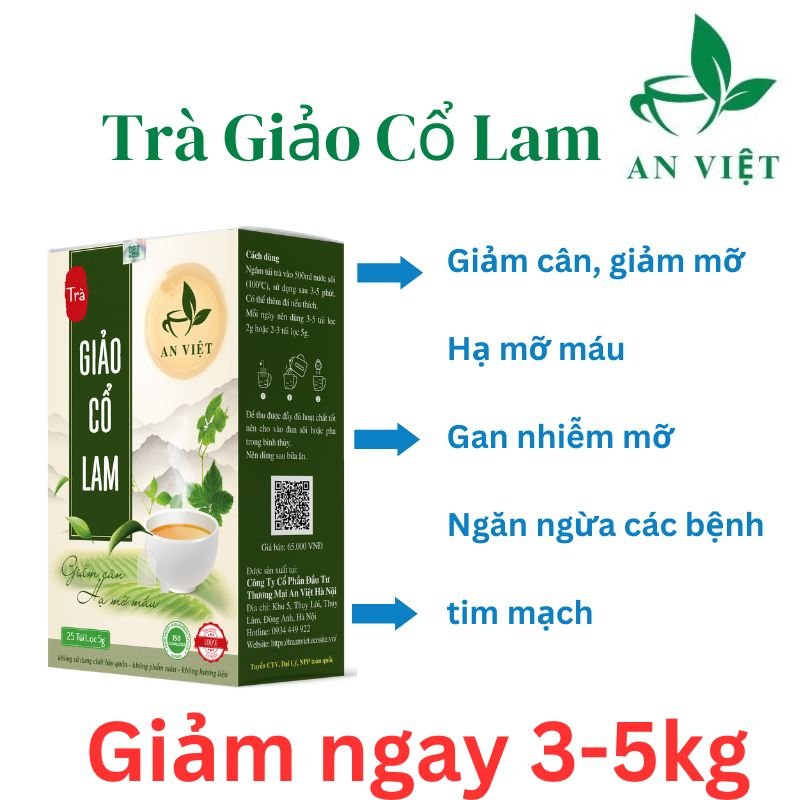 Trà giảo cổ lam An Việt có 25 túi lọc 5 gam