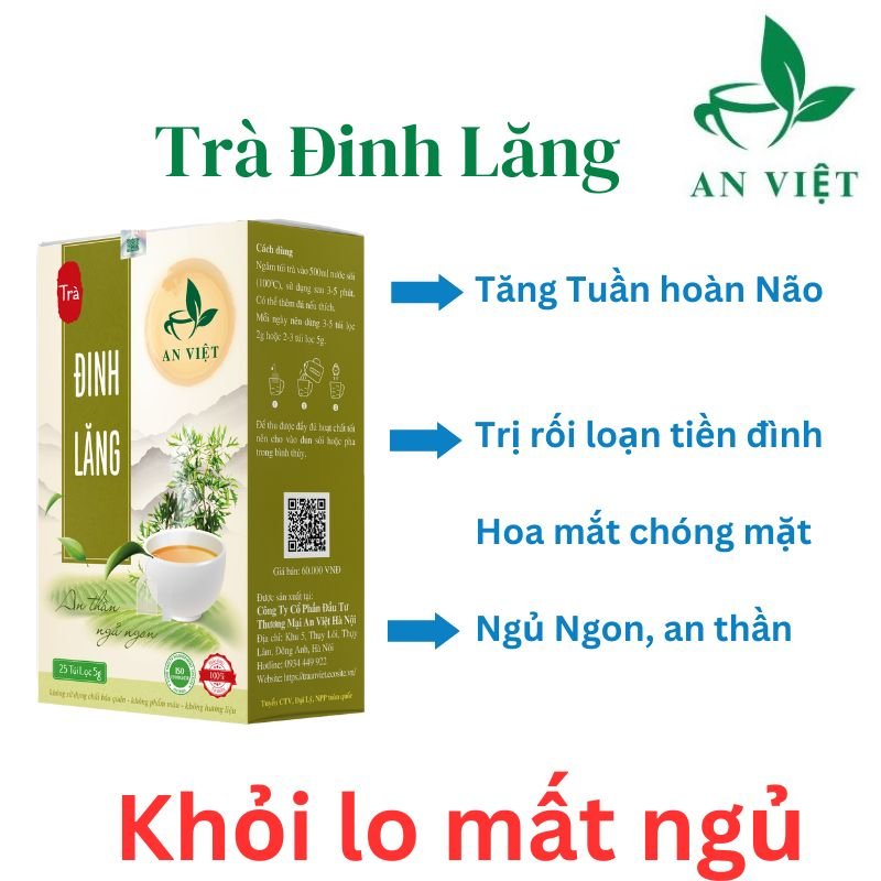 Trà đinh lăng An Việt 25 túi lọc 5 gam