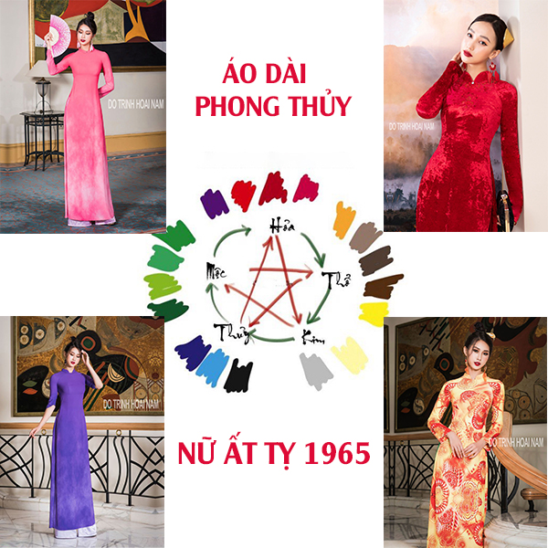 ÁO DÀI PHONG THỦY CHO NỮ ẤT TỴ 1965