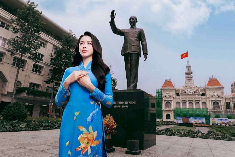 Hoa hậu Huỳnh Thị Thanh Thủy – Gương mặt đại diện bộ sưu tập “Áo Dài Biểu Trưng Phụ Nữ Việt Nam”, tôn vinh 30 năm thương hiệu Đỗ Trịnh Hoài Nam
