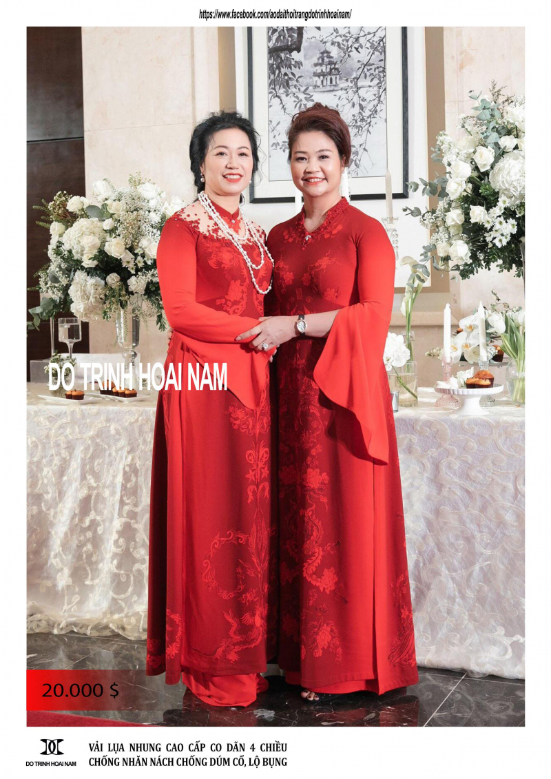 25++ Mẫu áo dài cưới cô dâu màu đỏ đẹp được ưa chuộng nhất hiện nay