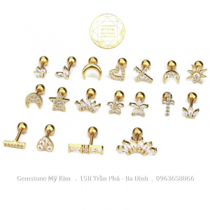 Bông Tai Nụ Kiểu - Vàng Gold 10k - 14k - 18k đặt theo yêu cầu