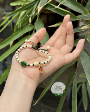 Vòng NV mix Ngọc Phỉ Thúy - Jadeite Vip - Charm Vàng