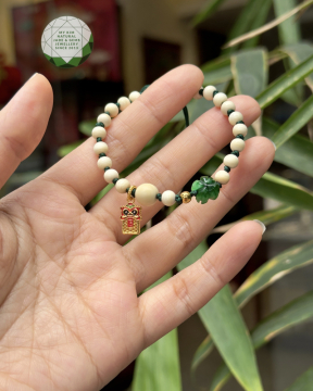 Vòng NV mix Ngọc Phỉ Thúy - Jadeite Vip - Charm Vàng