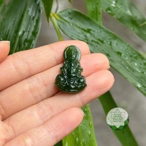 Mặt Phật Bà Quan Âm - Ngọc Bích Nephrite Jade