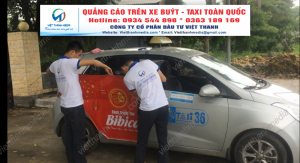 Quảng cáo các sản phẩm dịch vụ trên xe taxi  tại Thanh Hóa 0934 544 898