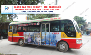 Hình ảnh quảng cáo thương hiệu xe YAMAHA quảng cáo trên xe buýt tại Thanh Hóa 0934 544 898