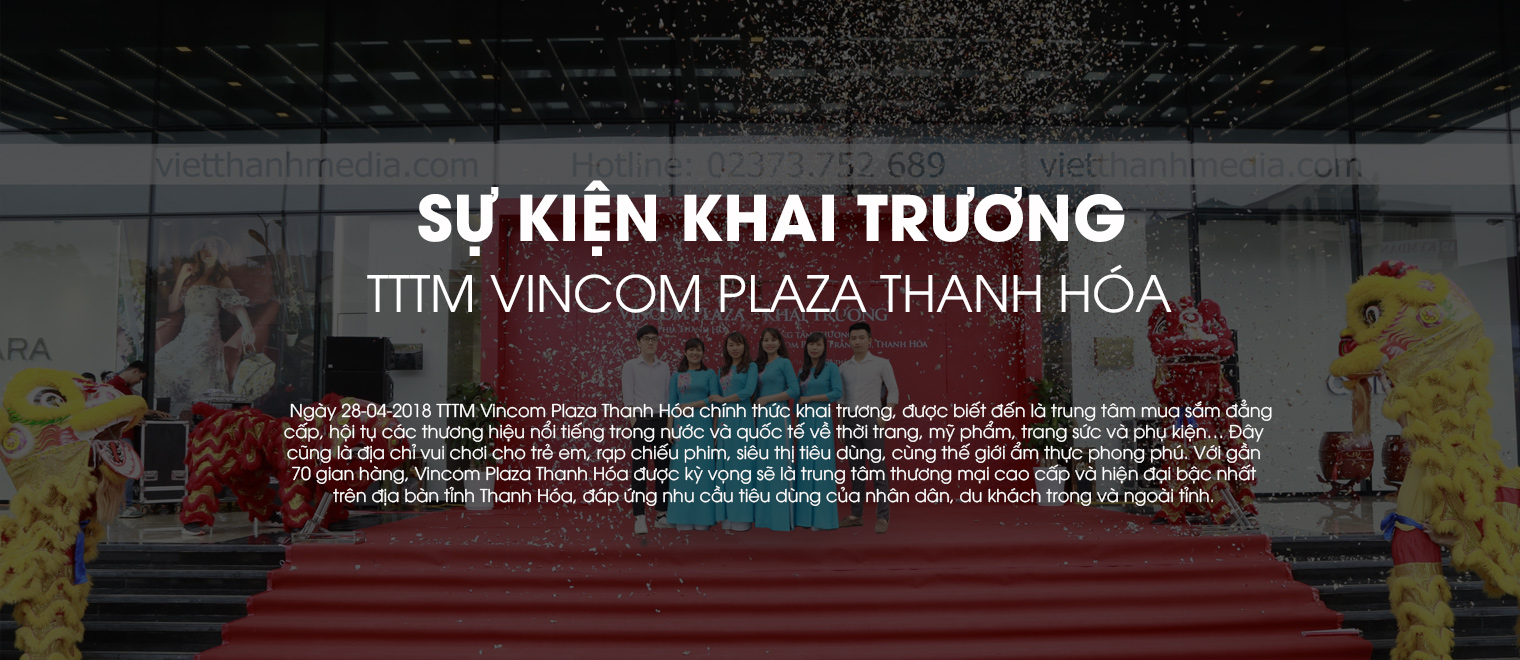 Hình ảnh khai trương TTTM Vincom Plaza Thanh Hóa