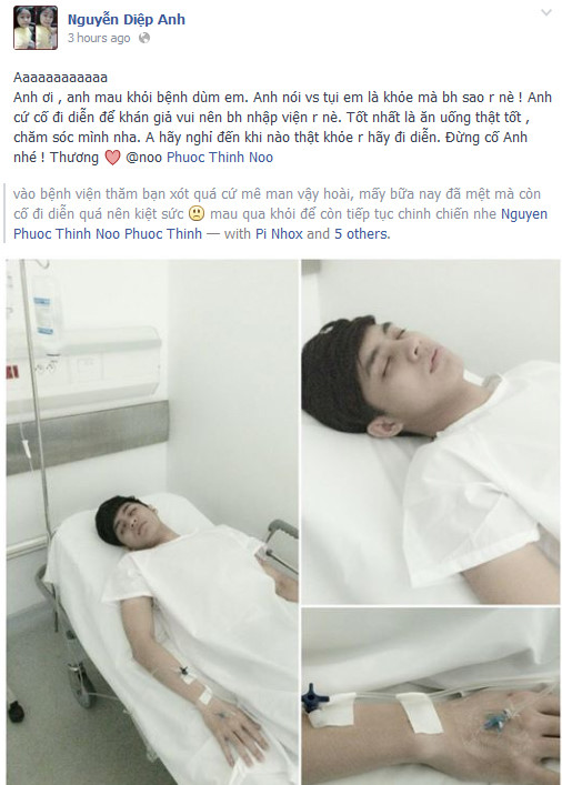 Noo Phước Thịnh phải nhập viện vì kiệt sức