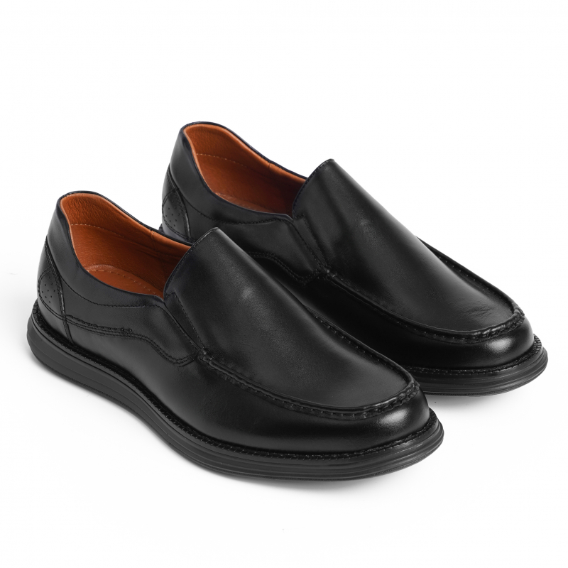 Giày da nam Lười trơn classic - Màu đen F281940