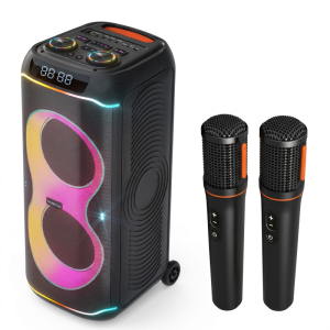 Loa karaoke di động WinBridge K906 công suất 125W (Kèm 2 micro S26 & đèn LED RGB)