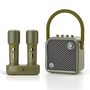 Loa karaoke di động WinBridge L20 công suất 20W (Kèm 2 micro không dây & đế sạc)