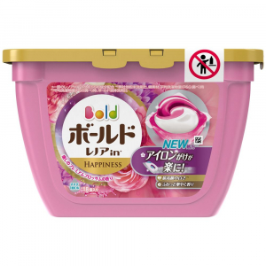Viên giặt xả Gelball Happiness Nhật Bản hoa hồng (18 viên)