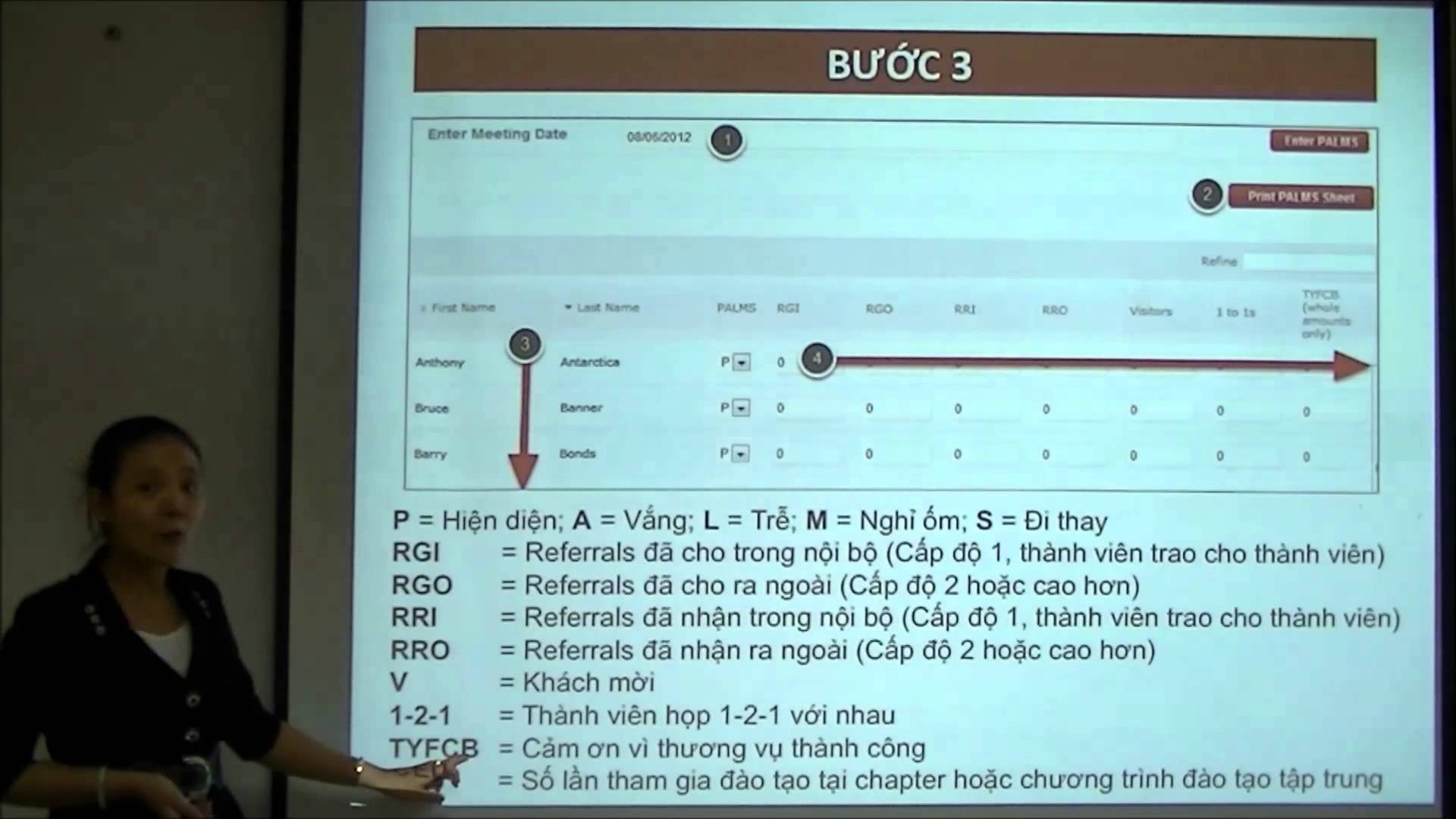 Hướng dẫn báo cáo PALMS dành cho ban MC-BNI